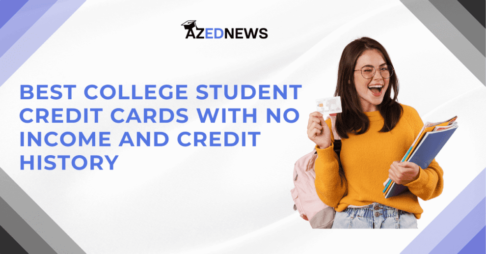 Best College Student Credit Cards with NO Income and Credit History