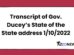 Transcript of Gov. Ducey’s State of the State address 1/10/2022