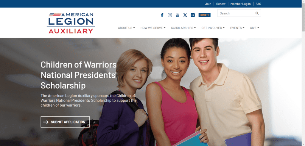 Children Of Warriors National Presidents’ Scholarship