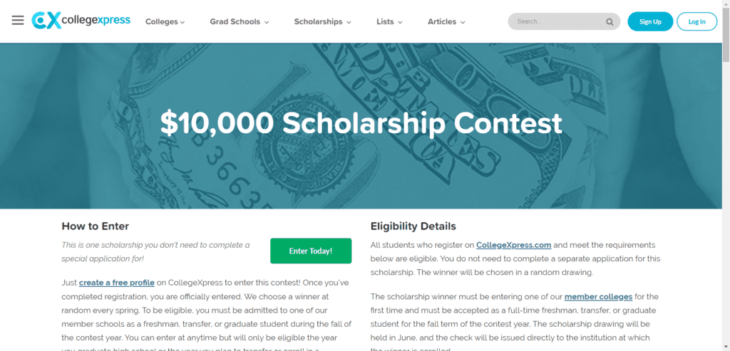 CollegeXpress $10,000 Scholarship Contest