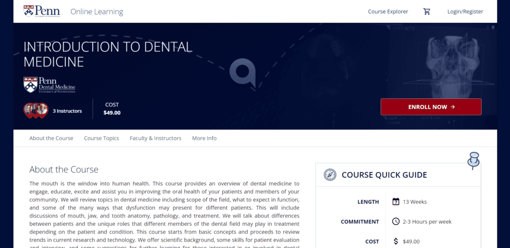 Introduction to Dental Medicine