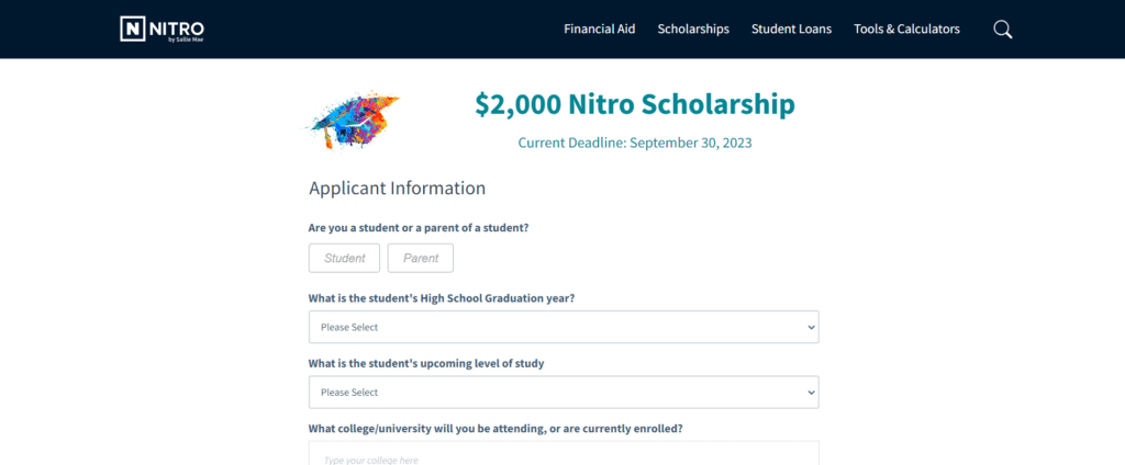 Nitro College Scholarship — $2,000