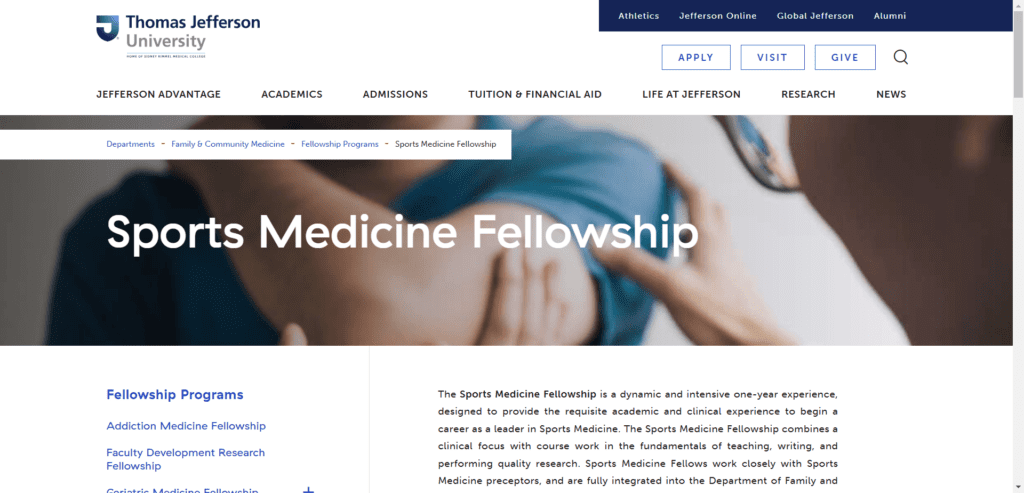 Sports Medicine Fellowship