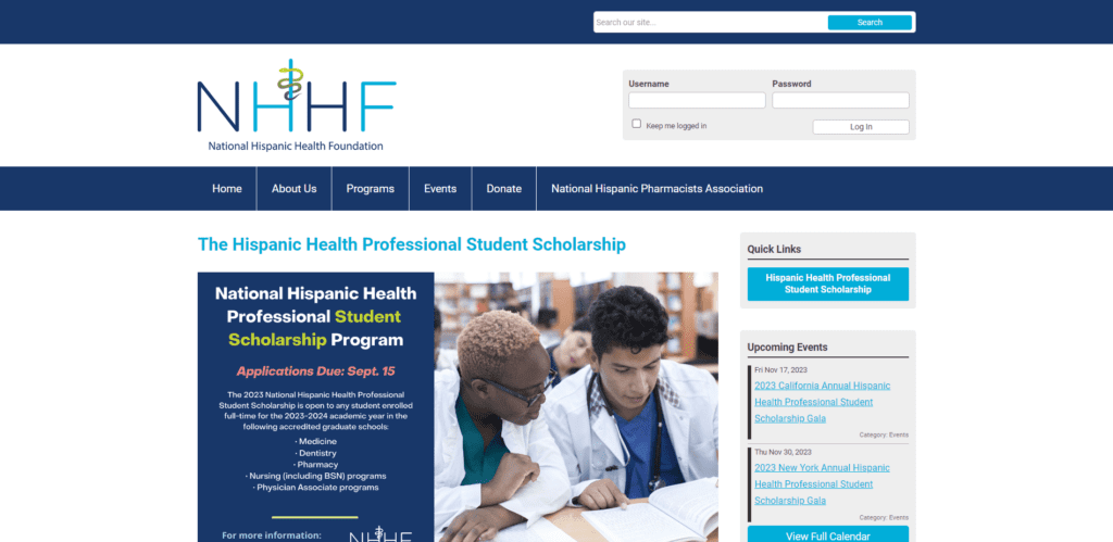 The Hispanic Health Professional Student Scholarship