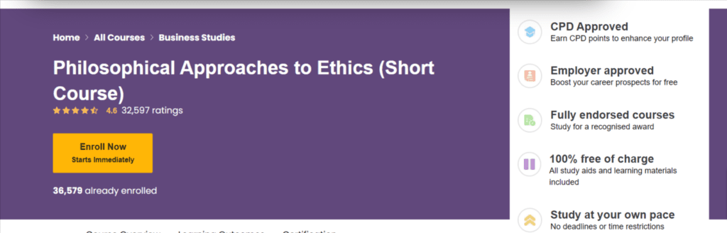 Philosophical Approaches to Ethics (Short Course)