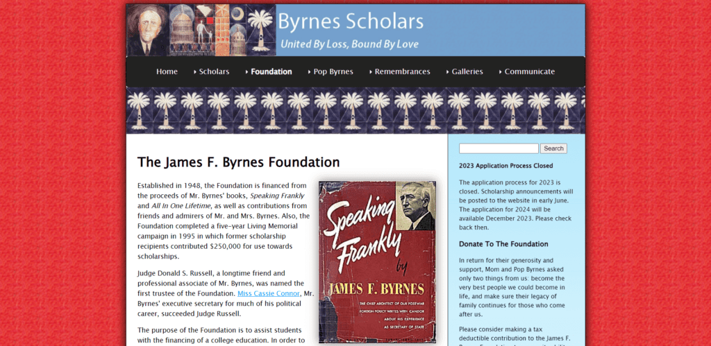 James F. Byrnes Scholarship