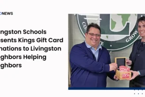 Livingston Schools Presents Kings Gift Card Donations to Livingston Neighbors Helping Neighbors