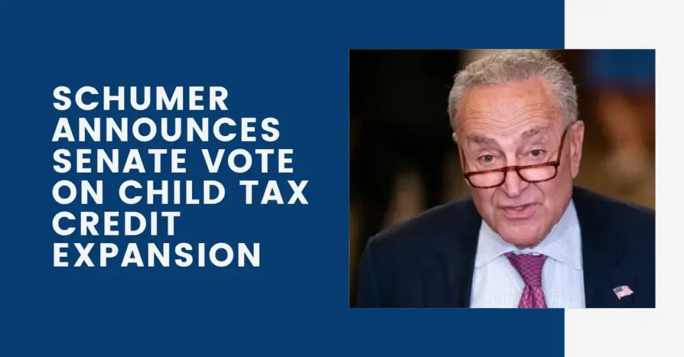 Schumer Announces Senate Vote on Child Tax Credit Expansion