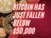 Bitcoin has just fallen below $50,000