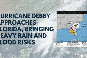 HURRICANE DEBBY APPROACHES FLORIDA, BRINGING HEAVY RAIN AND FLOOD RISKS