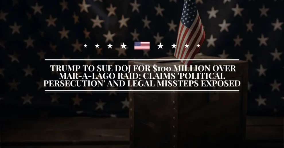 Trump to Sue DOJ for $100 Million Over Mar-a-Lago Raid Claims 'Political Persecution' and Legal Missteps Exposed