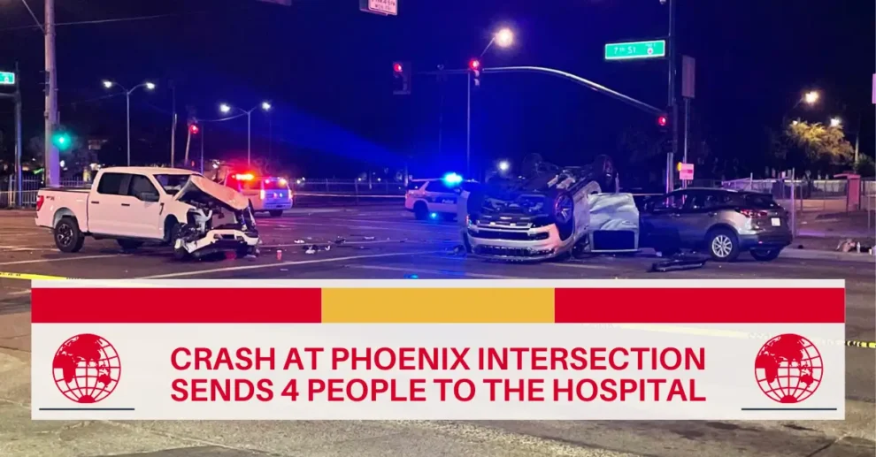 crash at Phoenix intersection sends 4 people to the hospital