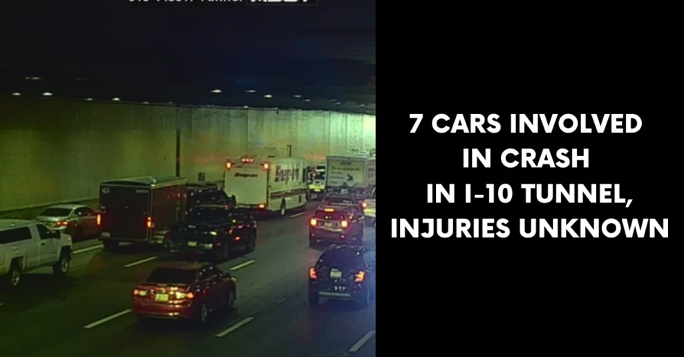 7 cars involved in crash in I 10 tunnel injuries unknown