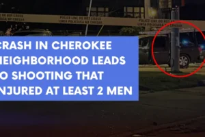 Crash in Cherokee neighborhood leads to shooting that injured at least 2 men