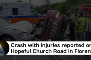 Crash with injuries reported on Hopeful Church Road in Florence