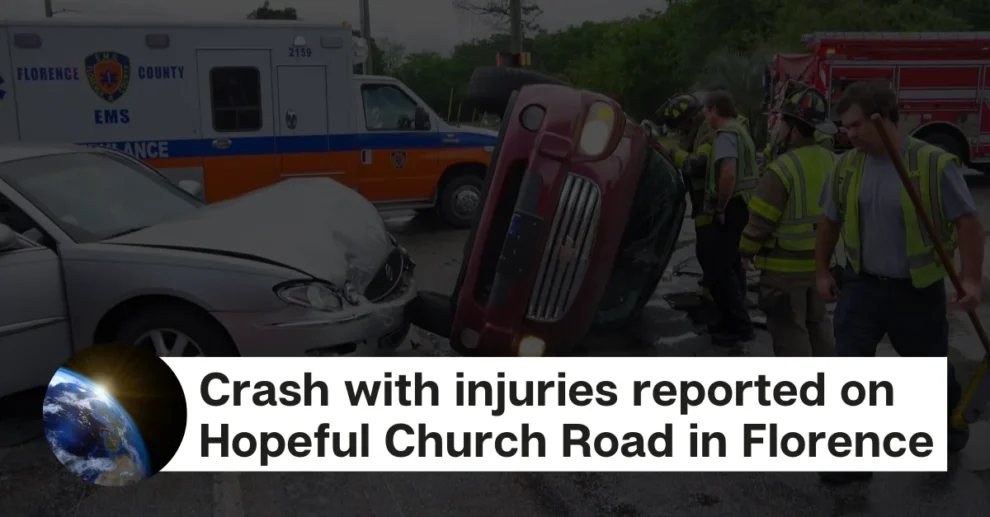 Crash with injuries reported on Hopeful Church Road in Florence