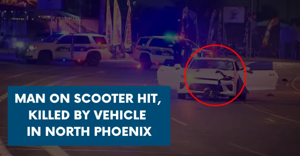 Man on scooter hit killed by vehicle in north Phoenix