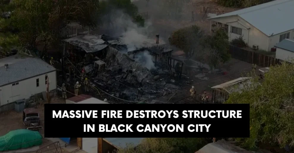 Massive fire destroys structure in Black Canyon City